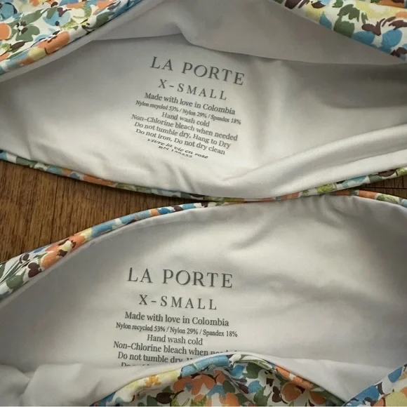 La Porte Floral Bikini Set - Multicolor size XS NWT tube top sexy beachwear